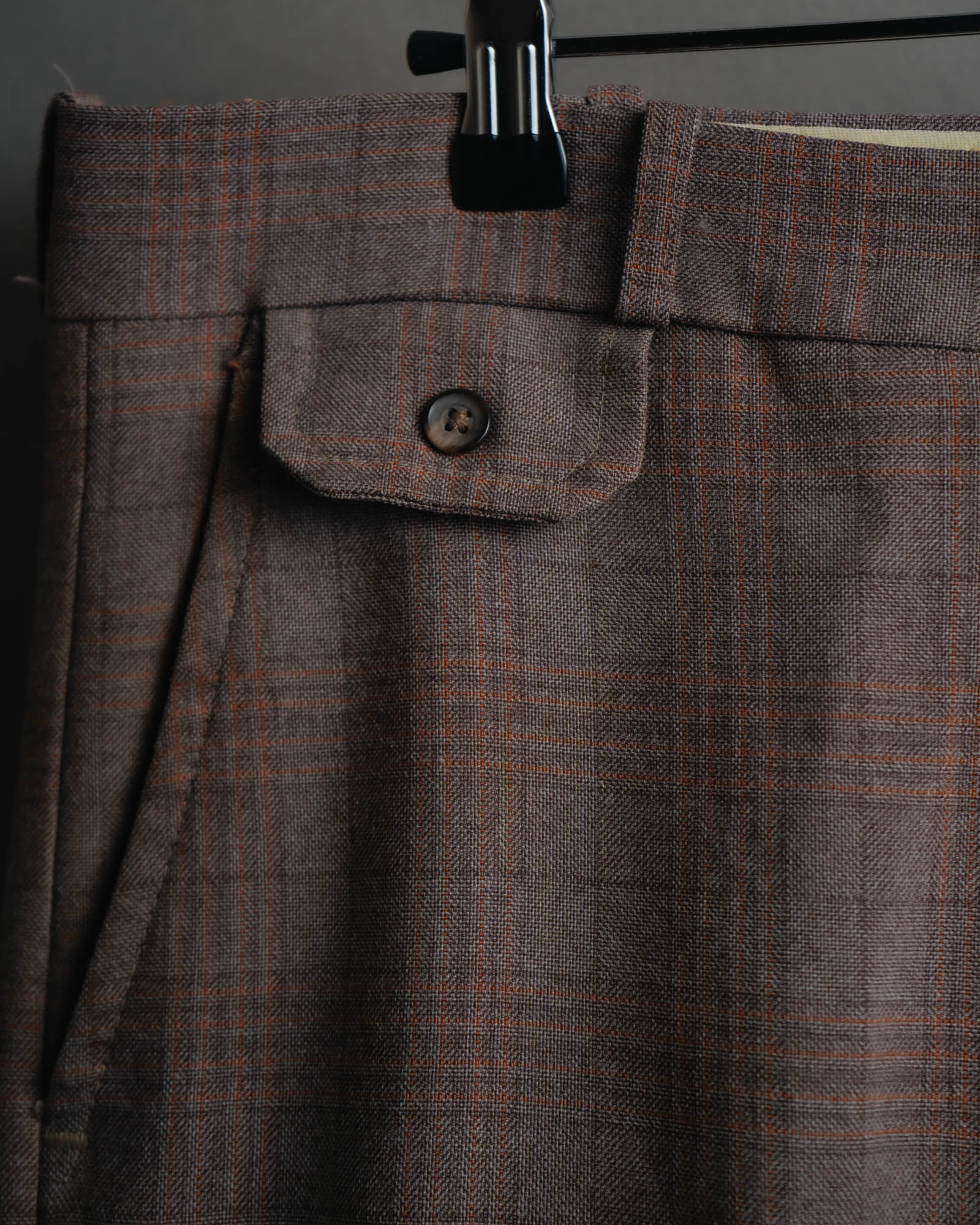 -MOOD MILLÉSIMES- “FARAH” 70’s-80’s plaid slacks with coin pocket