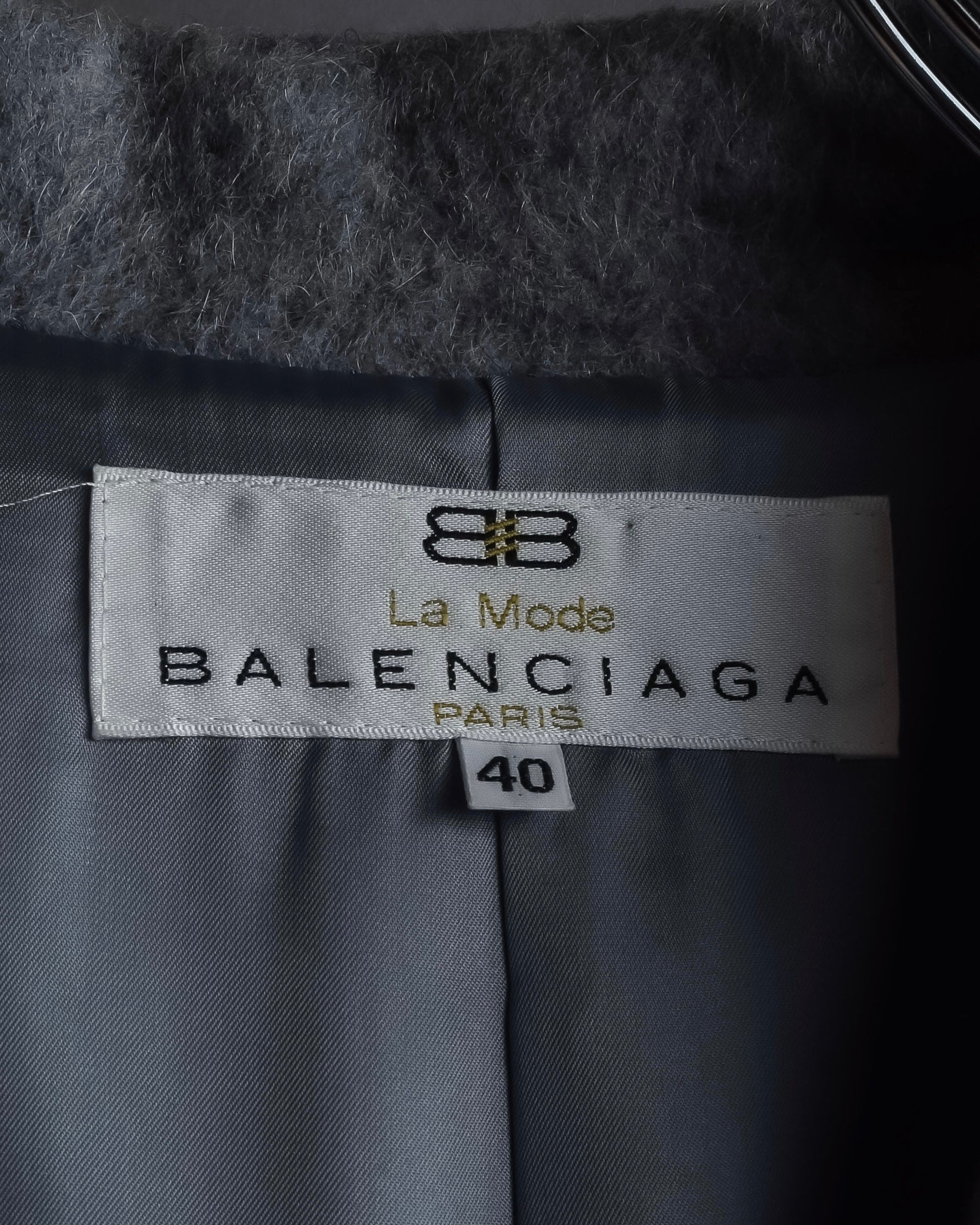 "BALENCIAGA" Alpaca blend maxi length shaped chester coat