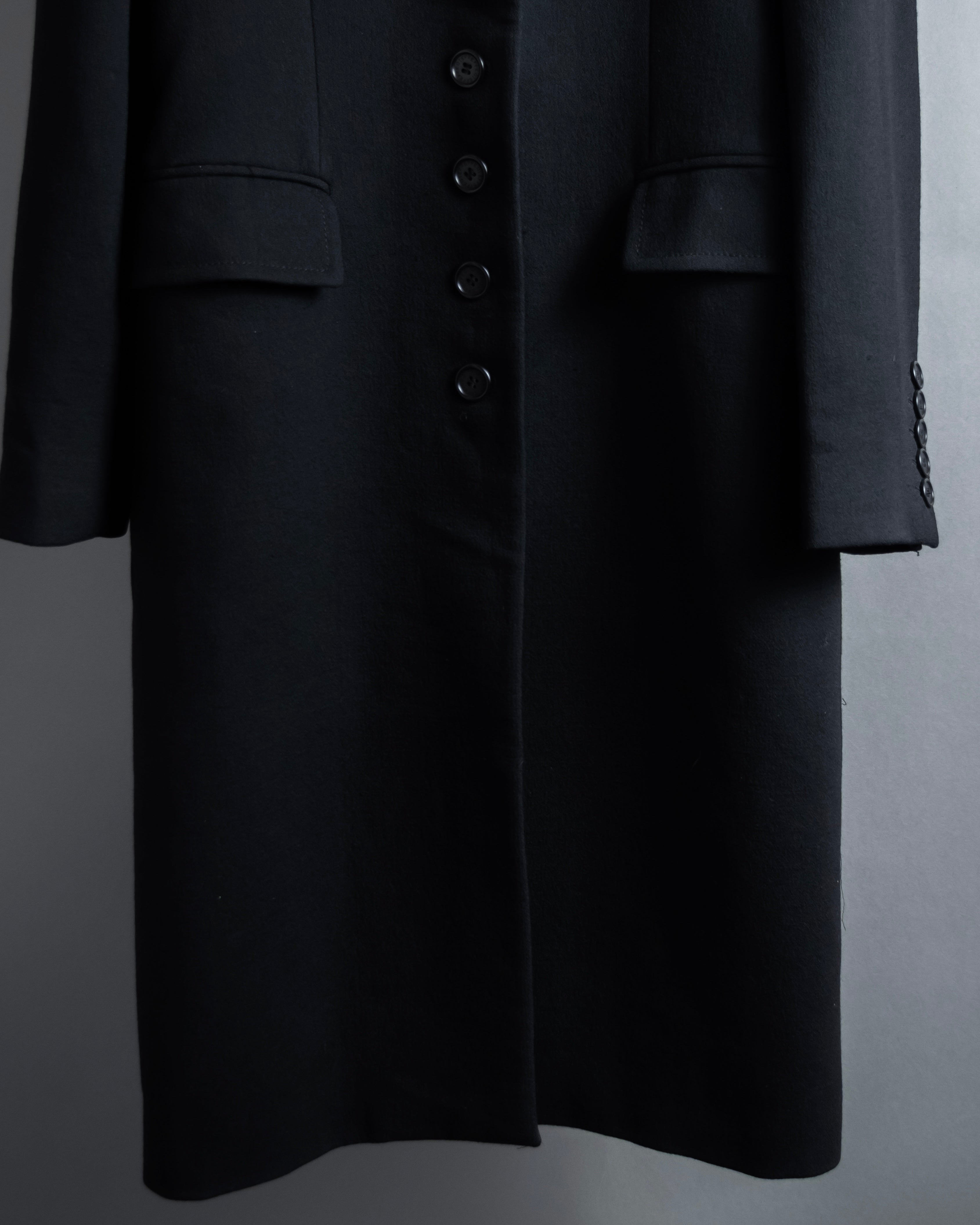 "GIANFRANCO FERRE" Multiple button sequences shaped long coat
