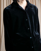 "EXPRESS" Beautiful glossy regular color velour shirt