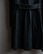 "vanessa bruno" Lace fringe design drawstring cotton linen shirt dress