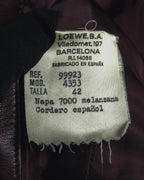 "LOEWE" 80’s-90’s nappa leather shawl-collar jacket