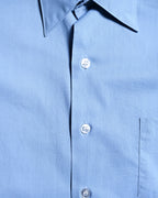VINTAGE/ Pointed Collar French Cuff Shirt Blue