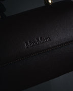 "Max Mara" Structured top handle leather shoulder bag