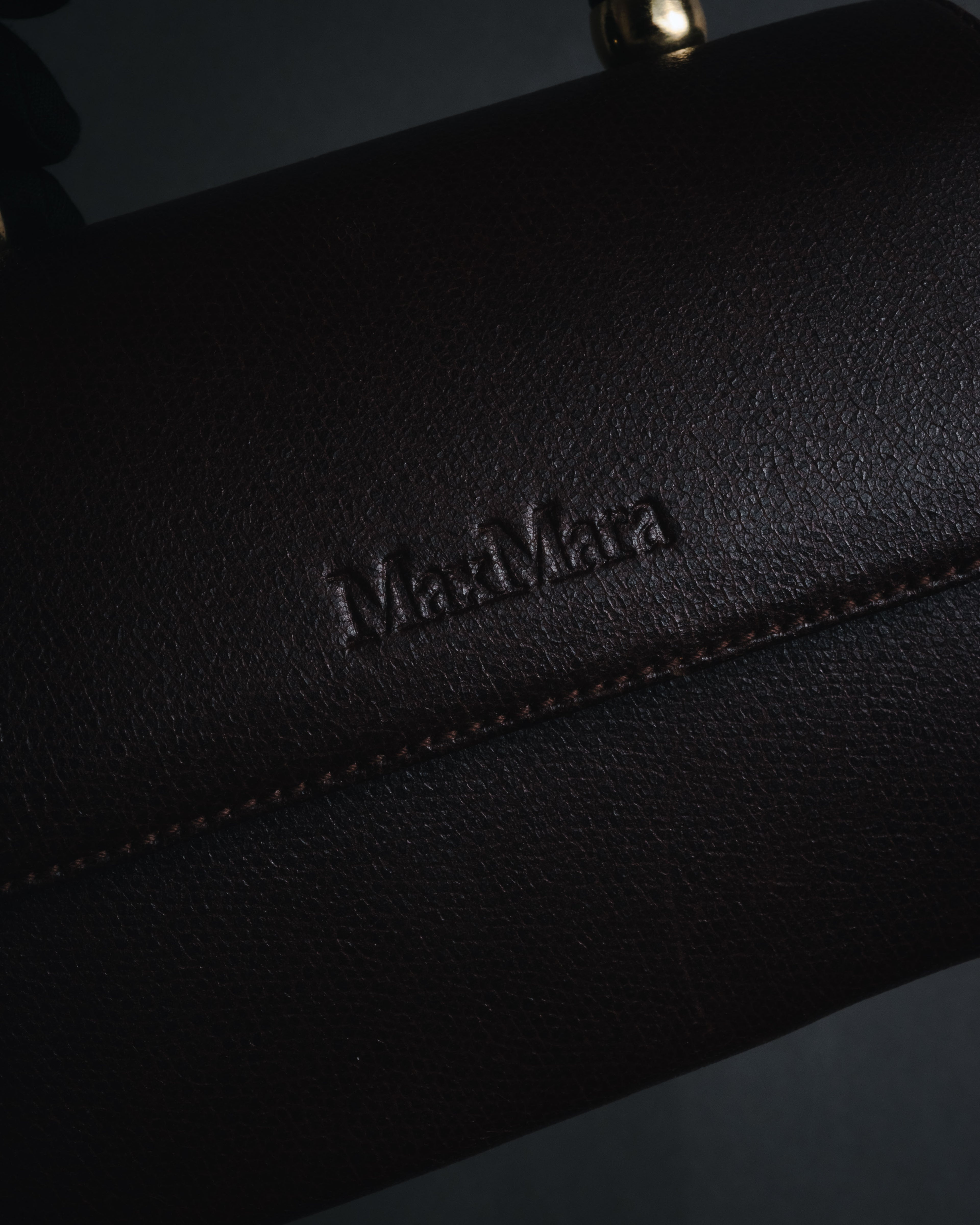 "Max Mara" Structured top handle leather shoulder bag