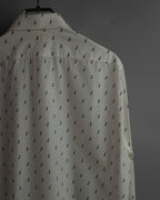 "CELINE" Musical note motif cotton shirt