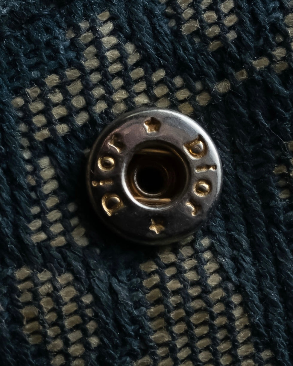 "Christian Dior" Trotter canvas logo engraved long wallet