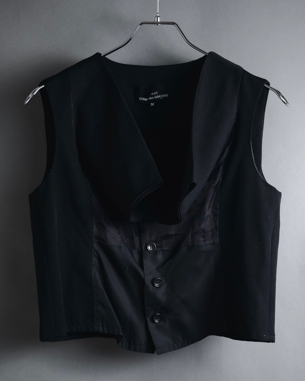 "tricot COMME des GARCONS" 2004 SS draped lapel cropped vest