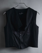 "tricot COMME des GARCONS" 2004 SS draped lapel cropped vest