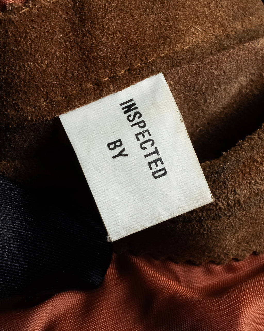 "SEAHOP" Ribbed design suede leather blouson