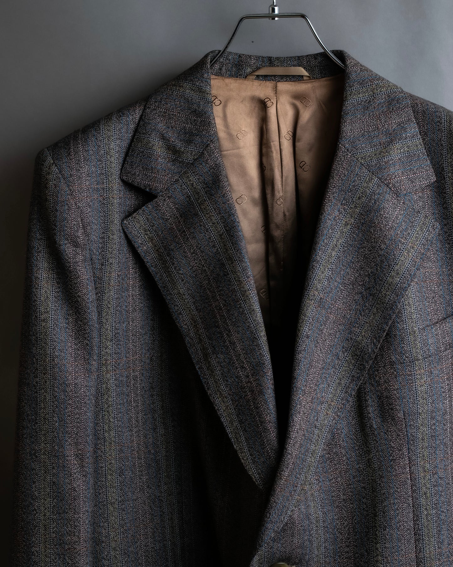 "CHRISTIAN DIOR MONSIEUR"
Multi color striped oversized tailored jacket