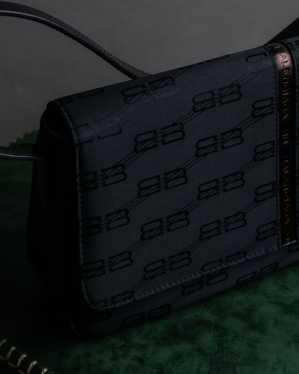 "BALENCIAGA" BB monogram jacquard shoulder bag