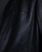 "Weekend Max Mara" Minimalist design center zip-up leather jacket