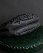 "Christian Dior" John Galliano period Gathering design leather hand bag