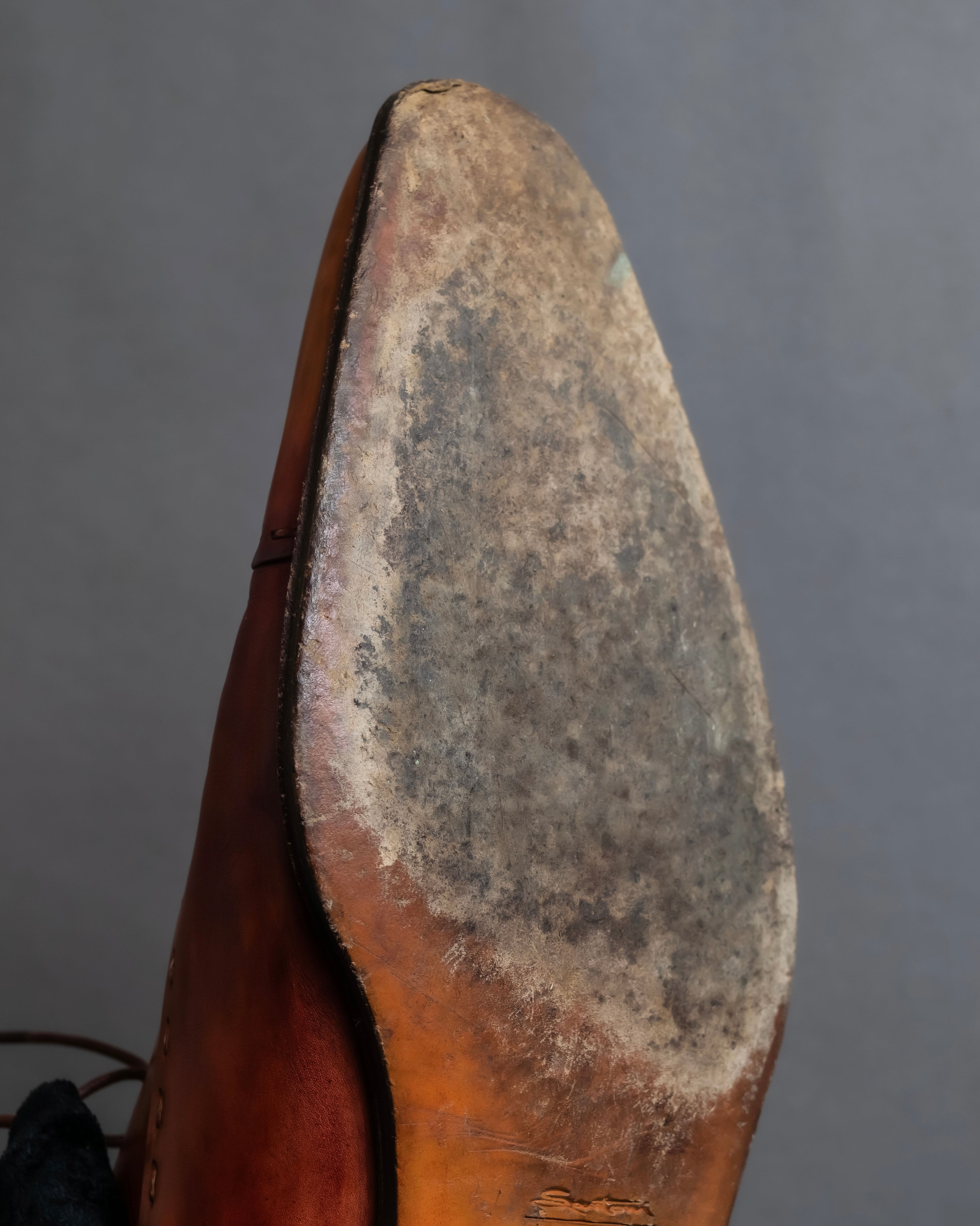 "Santoni" Gradient color leather derby shoes"