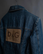 "Dolce & Gabbana" Cutting stitch detail denim jacket