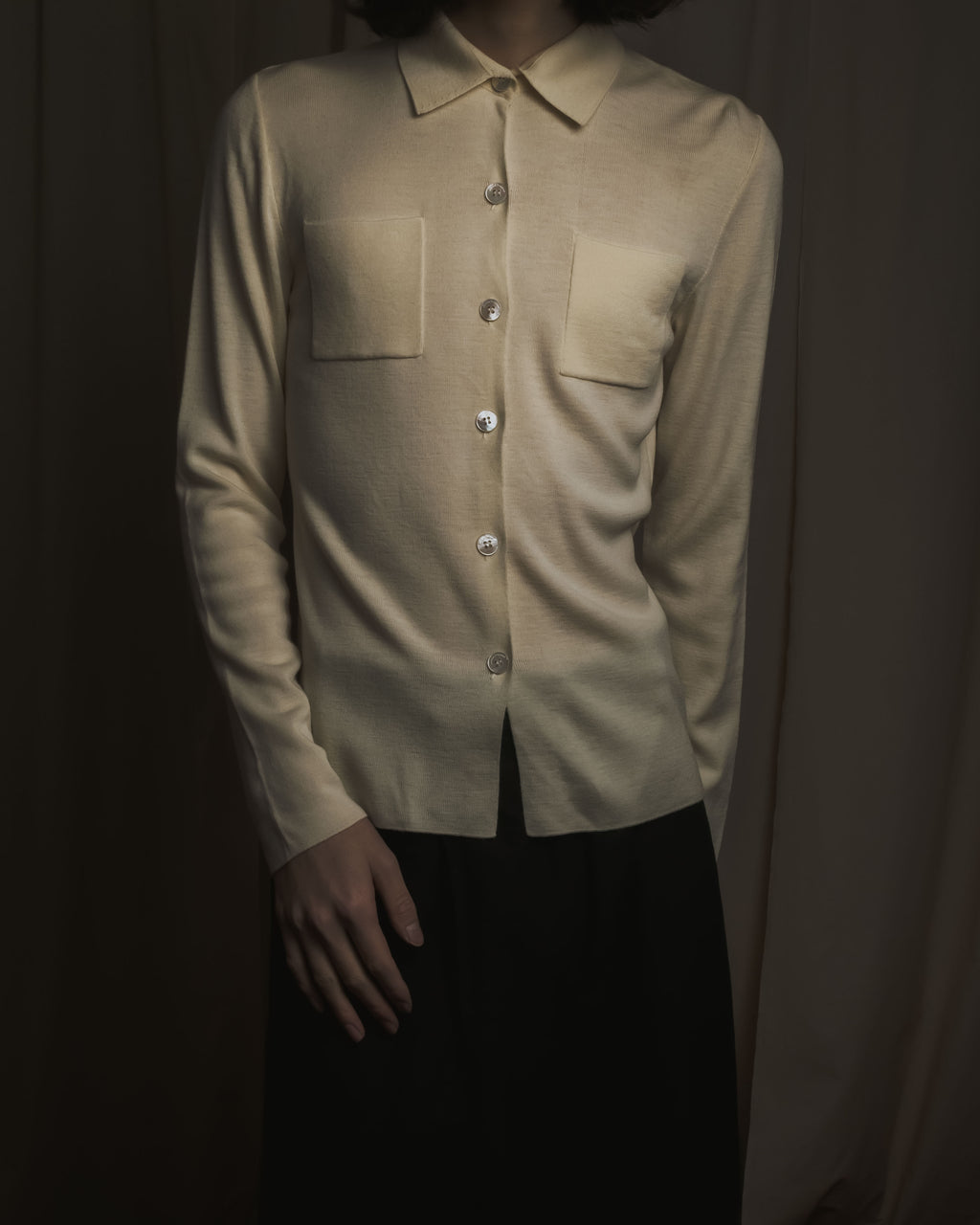 "Salvatore Ferragamo" 2000’s virgin wool knit shirt