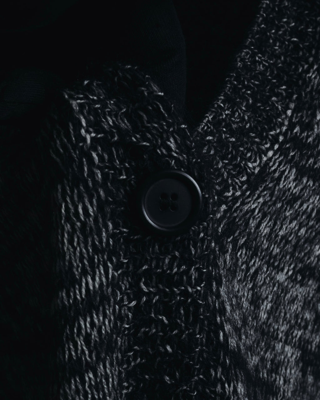 "Maison Martin Margiela" 2011AW deconstructed melange mohair wool cardigan