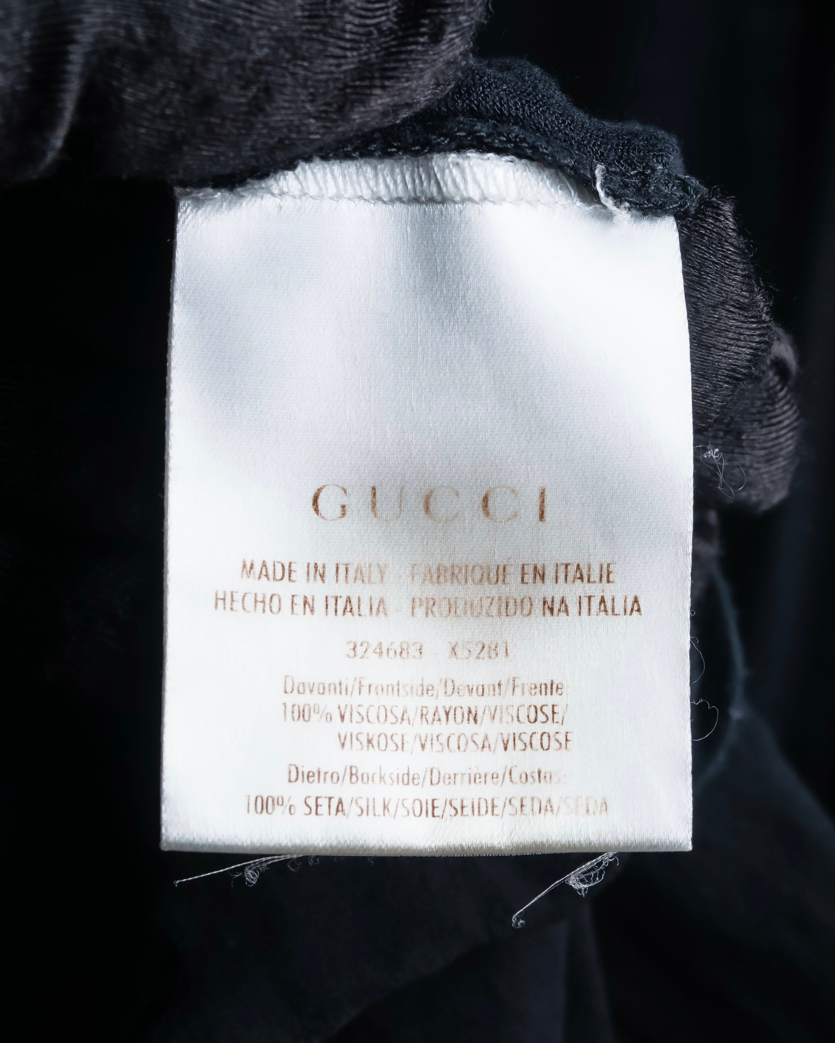 "GUCCI" Layered see-through design pullover