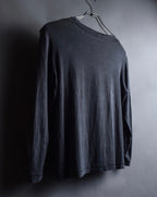 "HERMES" Margiela period Blue-grayish tone draped silk pullover