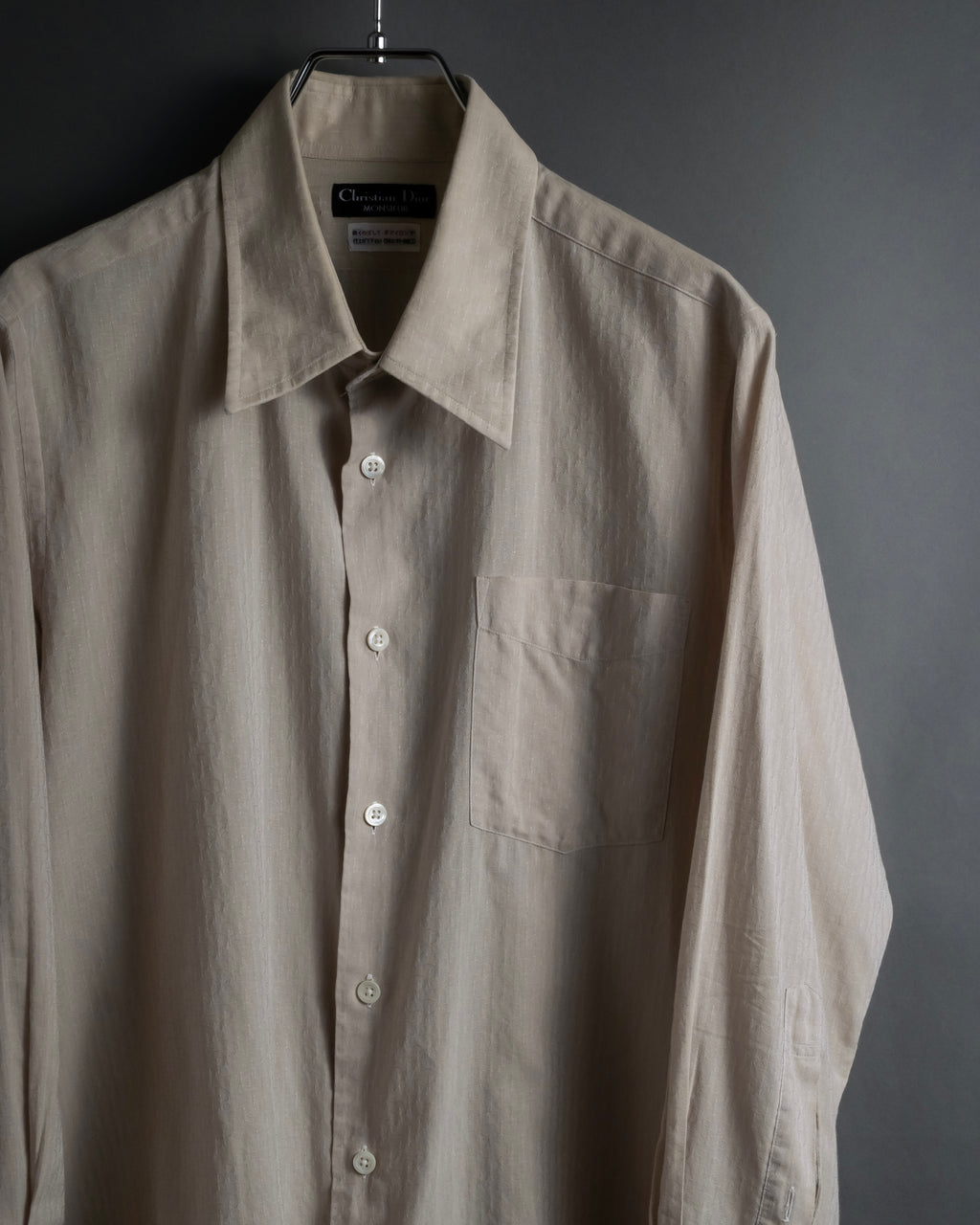 "CHRISTIAN DIOR MONSIEUR" 80's Marc Bohan design woven shirt