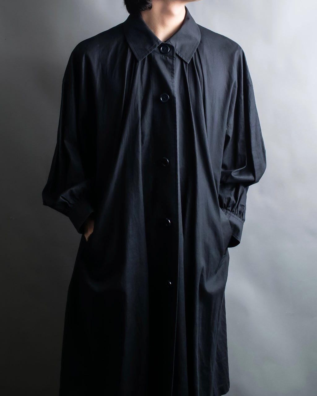 "YVES SAINT LAURENT" Black mode style shirt coat