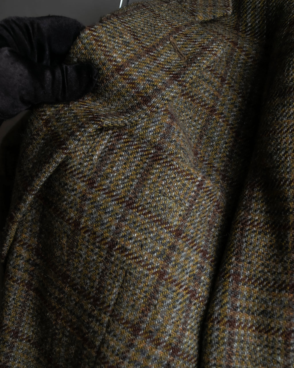 "BURBERRYS" Elbow patch design gun club check tweed jacket