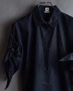 "HERMES" Gaultier period twisted sleeve cotton shirt