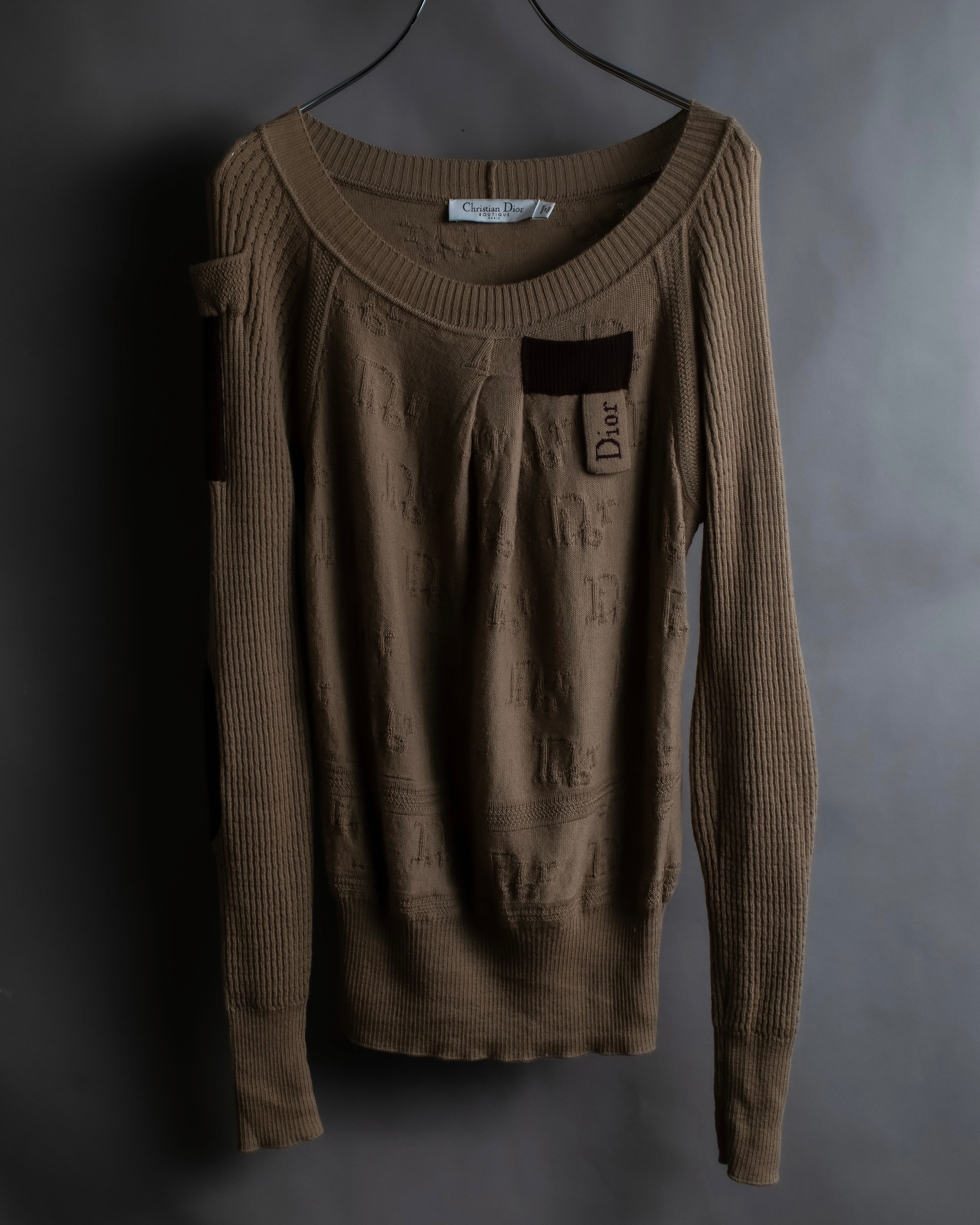 "Christian Dior" John Galliano period elbow patch knit