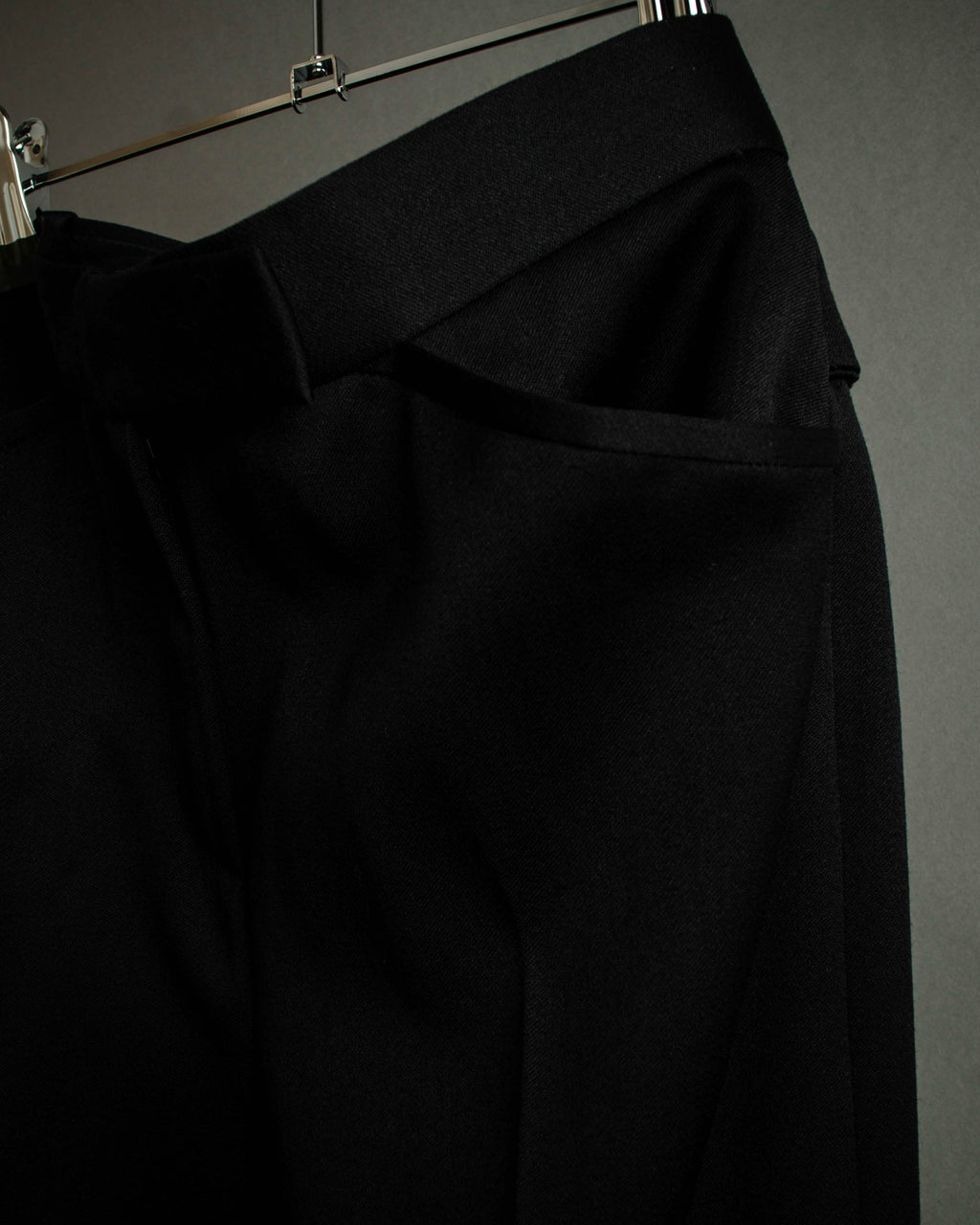 "CHANEL" Fringe design high waist straight cut slacks