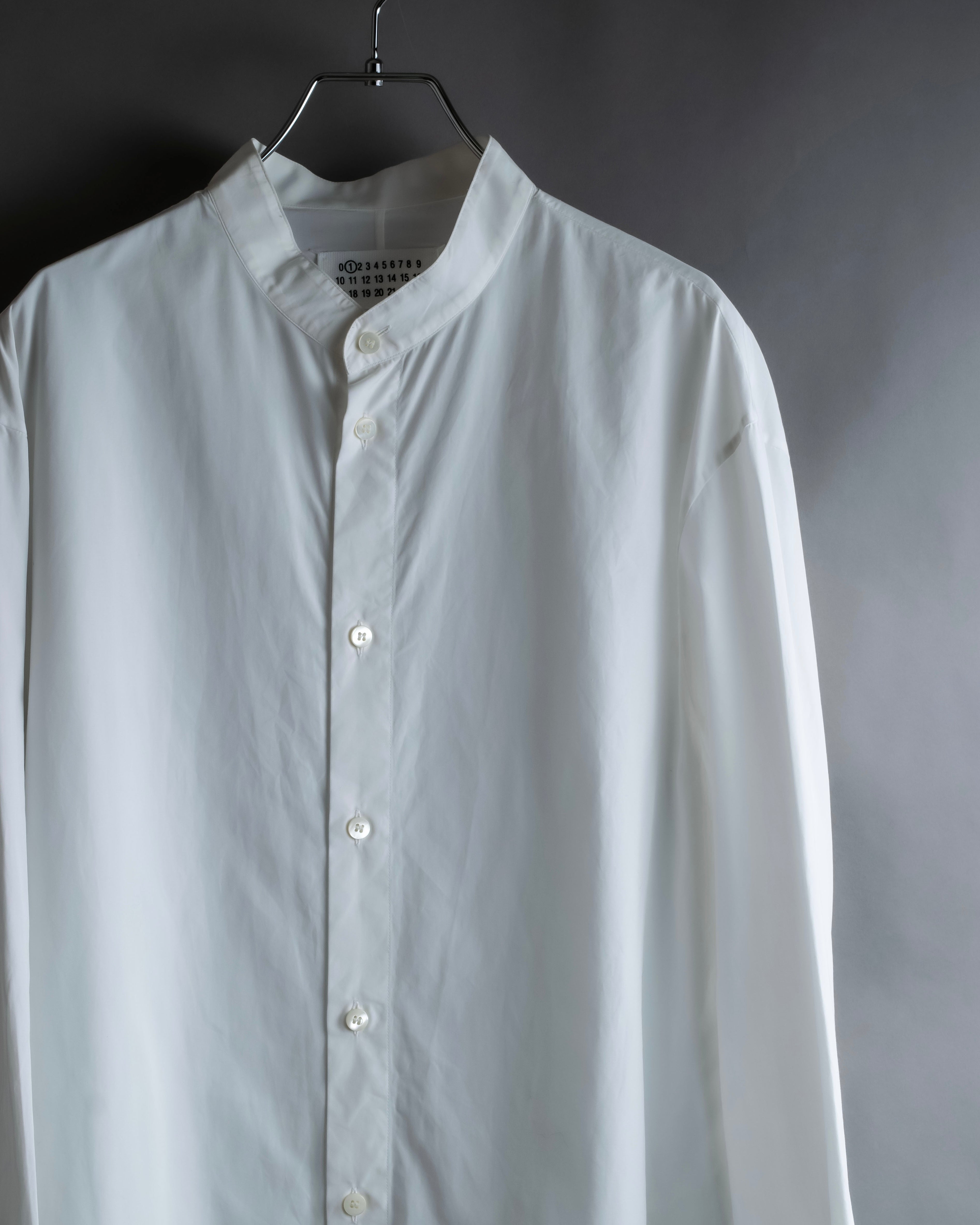 "MAISON MARGIELA" 18AW No-collar design Super long shirt
