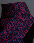 "HERMES" Geometric pattern silk necktie
