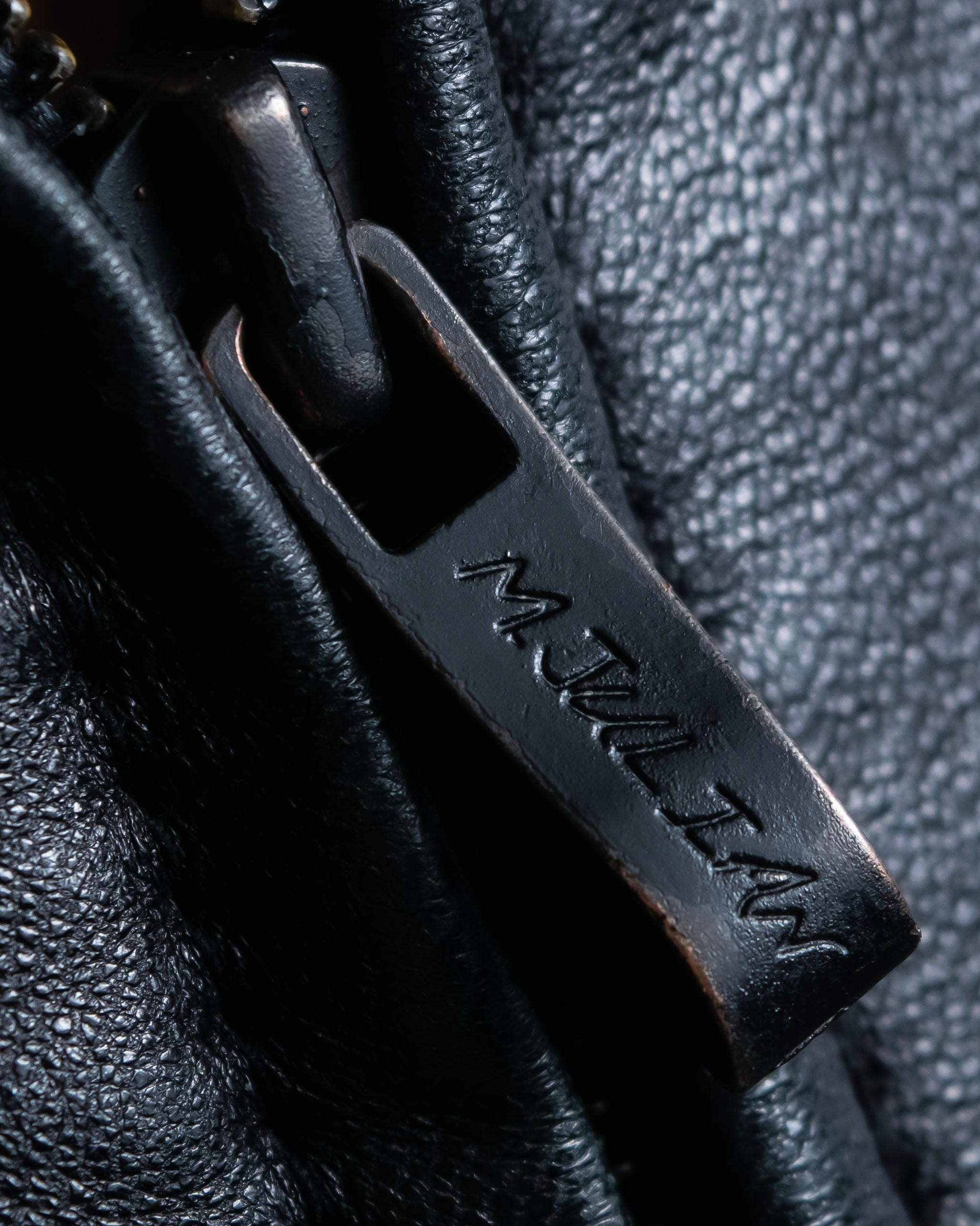 "M. JULIAN" High quality leather single riders blouson