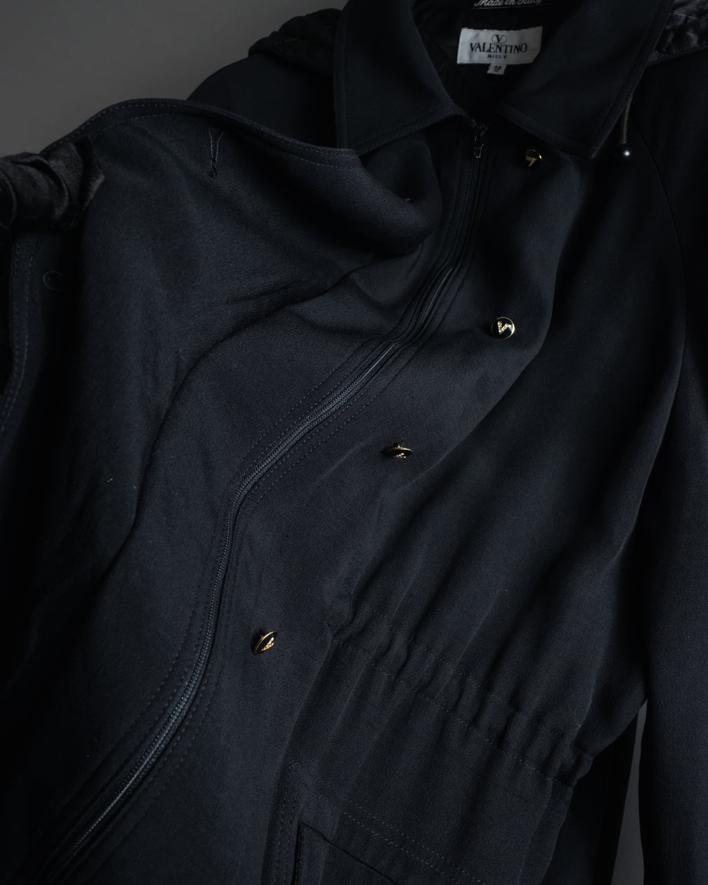 "VALENTINO" 90’s Couture-lined hooded coat