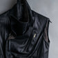 "Rick Owens" 100% lamb leather high neck sleeveless jacket