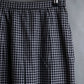 "Christian Dior" Houndstooth pattern wool cropped pleats skirt