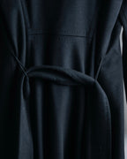 "PAUL SMITH" 100% wool maxi length belted gown coat