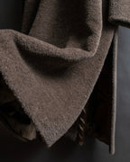 "Max Mara" Alpaca mix brown stand collar long coat