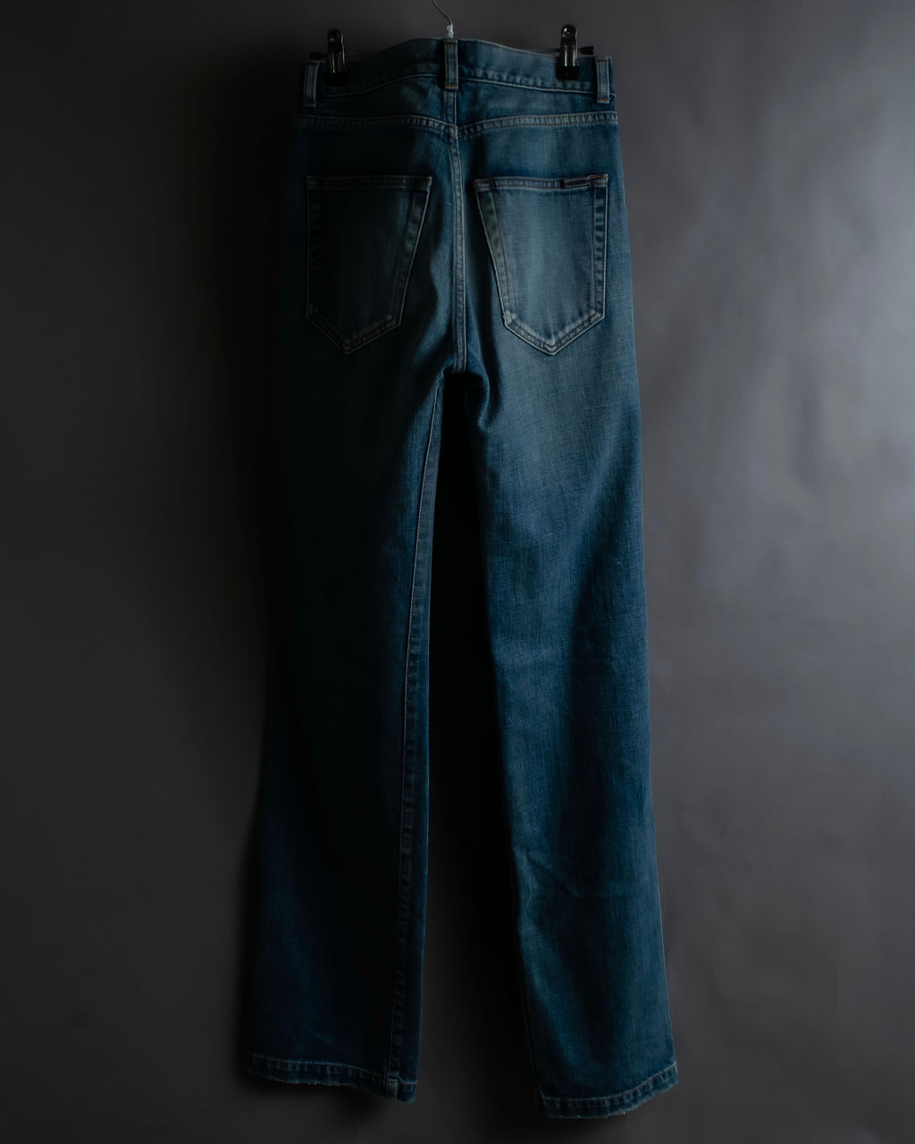 "Saint Laurent" Faded straight line denim pants