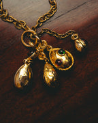 -SPECIAL - “CHANEL” 70’s-80’s Gripoix glass cabochon charm sautoir necklace