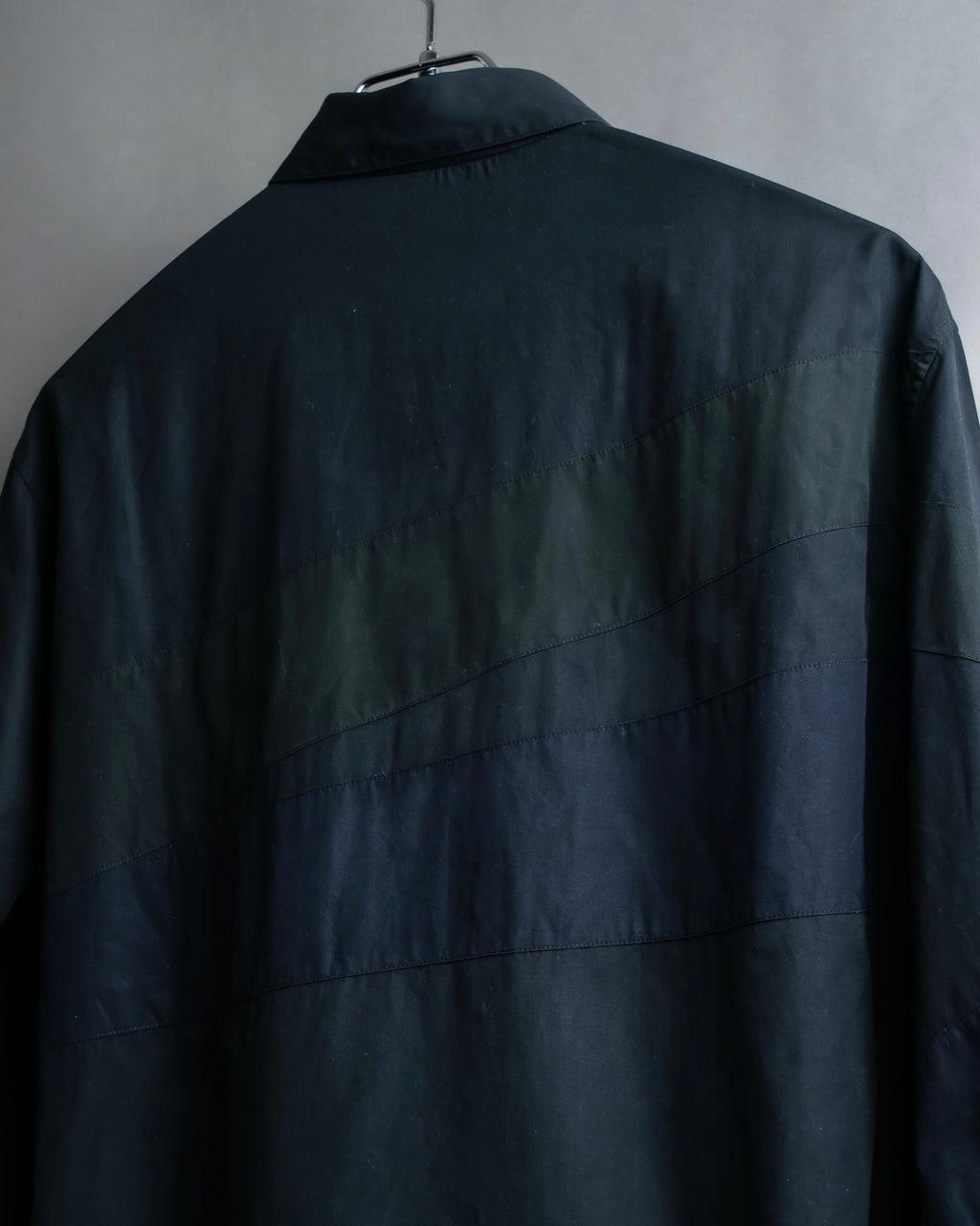 "HERMES" Tone-on-tone shadow check shirt