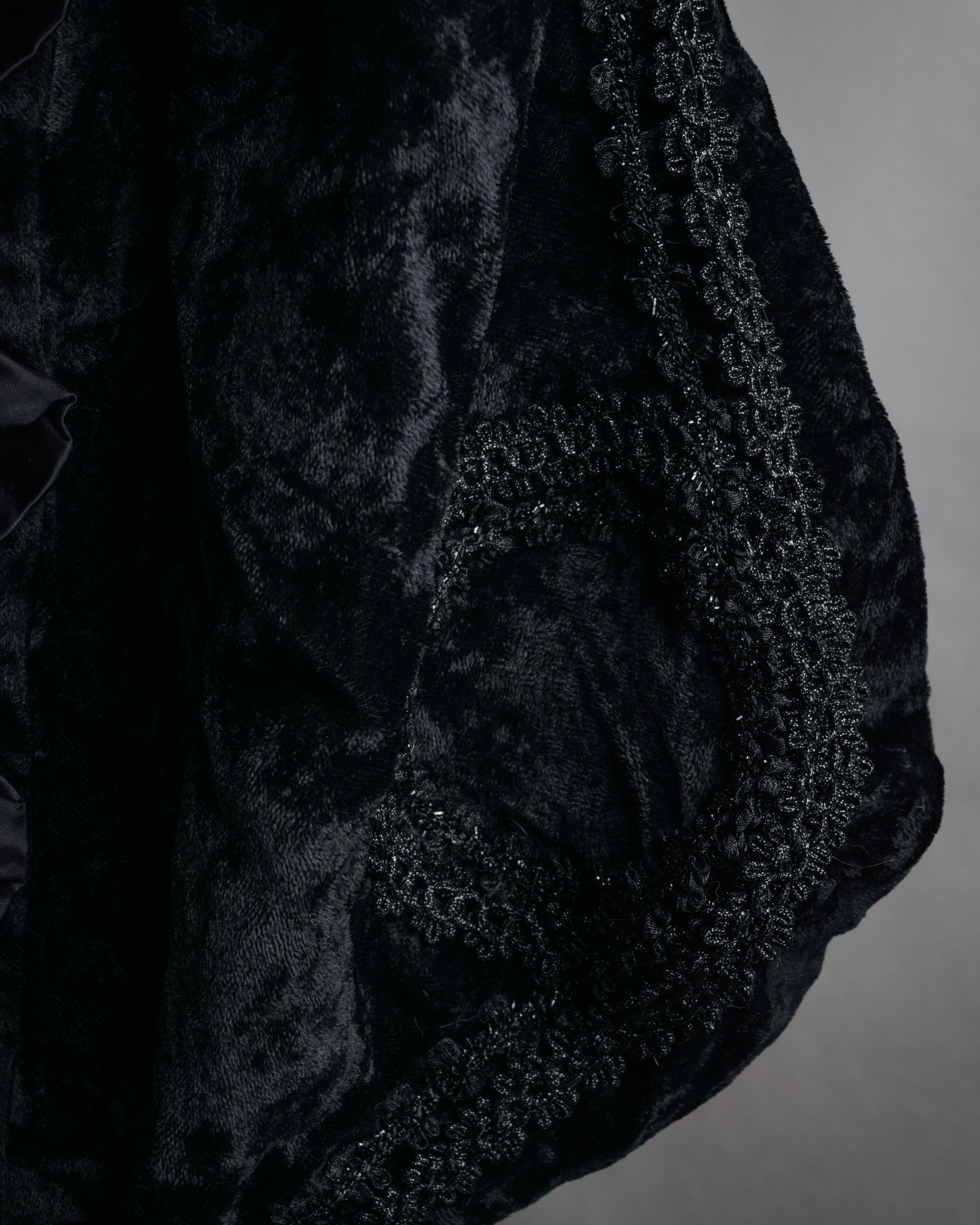 “COMME des GARÇONS” 2005 AW Velvet lace circle handle bag