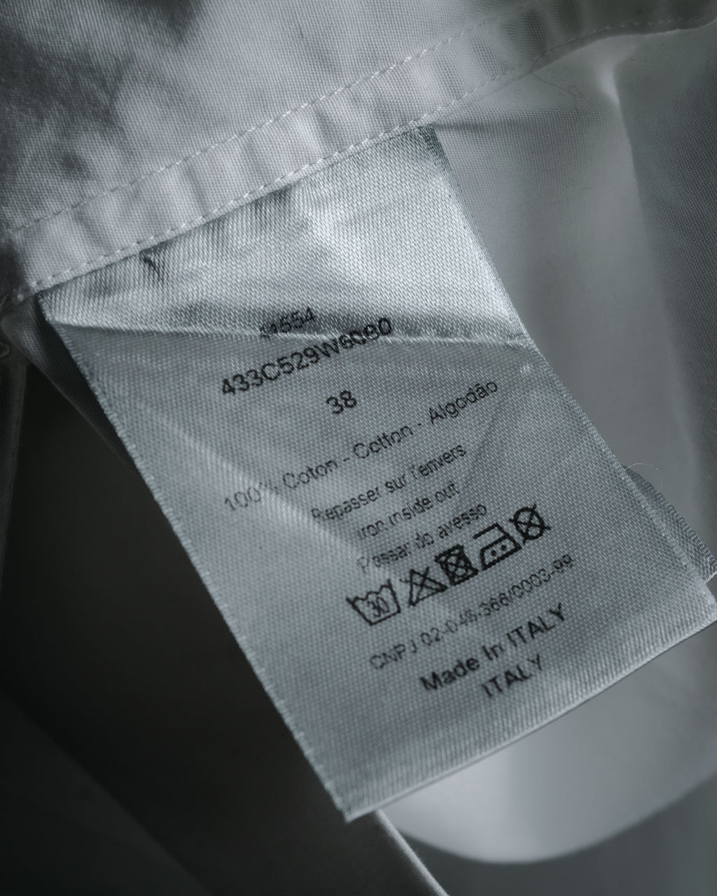 –SPECIAL– "Dior" 2024SS Embroidered grid-collar fly-front shirt