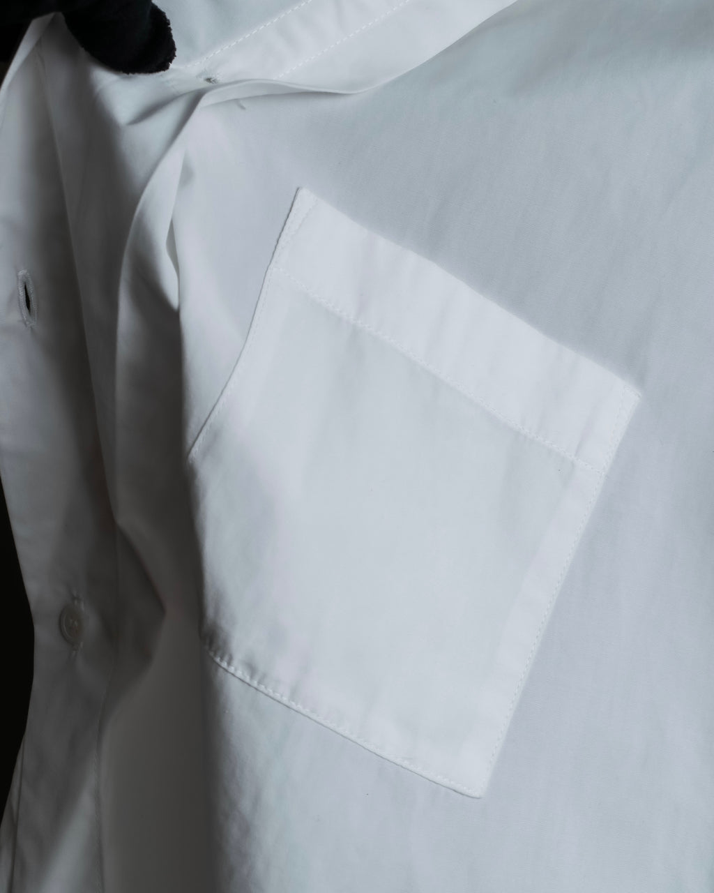 "YOHJI YAMAMOTO" 12SS Folded front panel cotton shirt