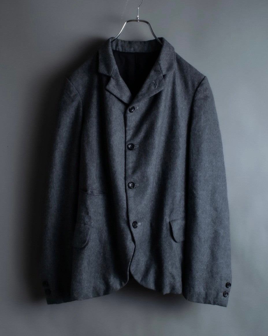 "Comme des Garçons" tailored jacket with stand collar and multiple pockets