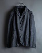 "Comme des Garçons" tailored jacket with stand collar and multiple pockets