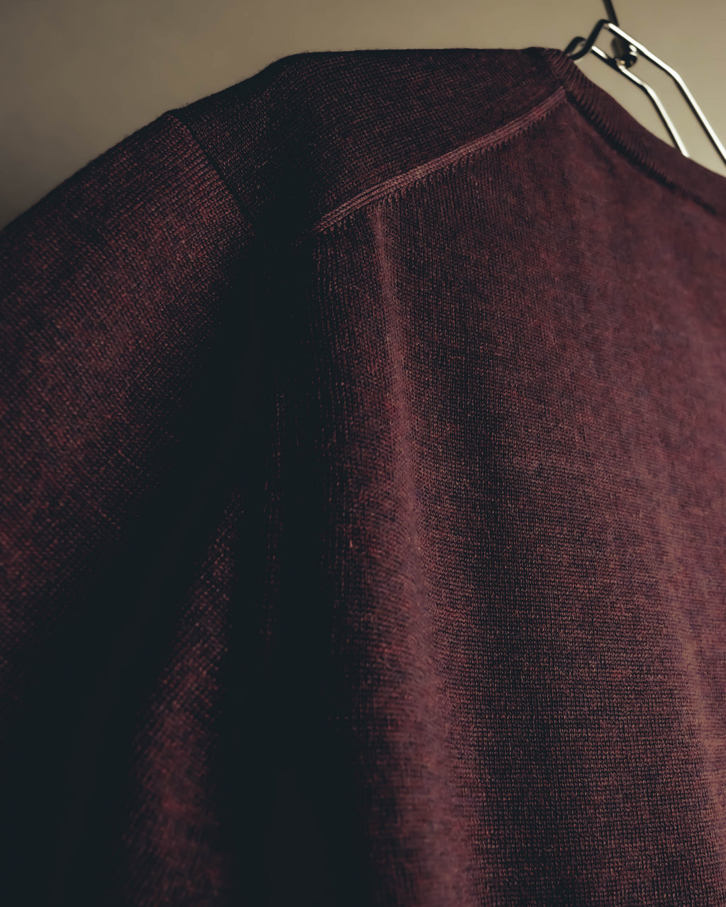"GUCCI" 90's-00's Deep burgundy v-neck knit sweater