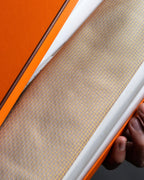 “HERMES” Double line patterned silk tie