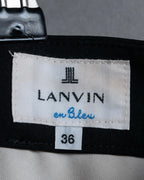 "LANVIN en Bleu" Sheer layered sarouel wide pants
