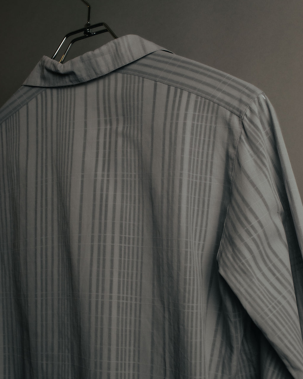 “Christian Dior” 80’s-90’s Sheer check open collar shirt